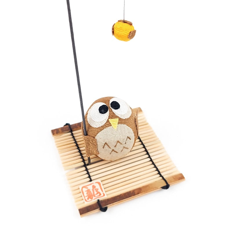 Chirimen Owl Japansk figur