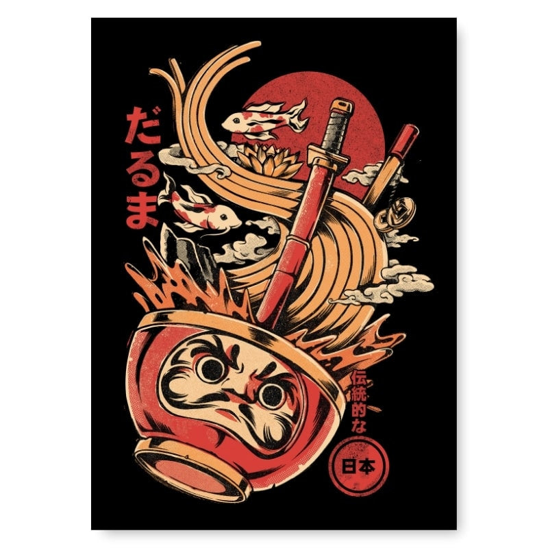 Daruma Ramen Japansk plakat A3