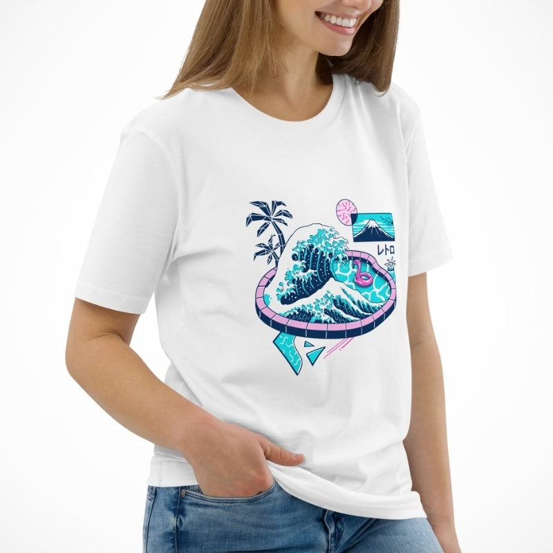 Den store pool i Kanagawa Japansk T-shirt