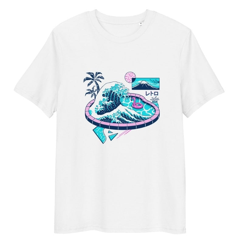 Den store pool i Kanagawa Japansk T-shirt S