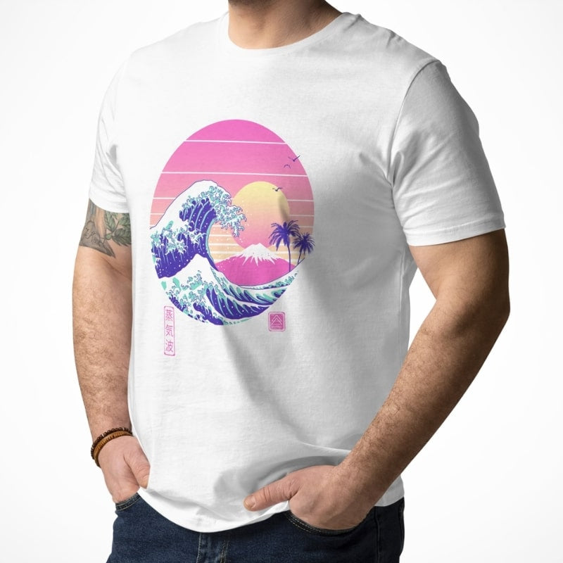 Den store VaporWave japanske T-shirt