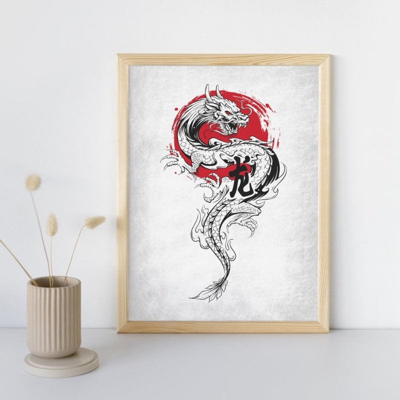 Dragon & Soleil japansk plakat - A3