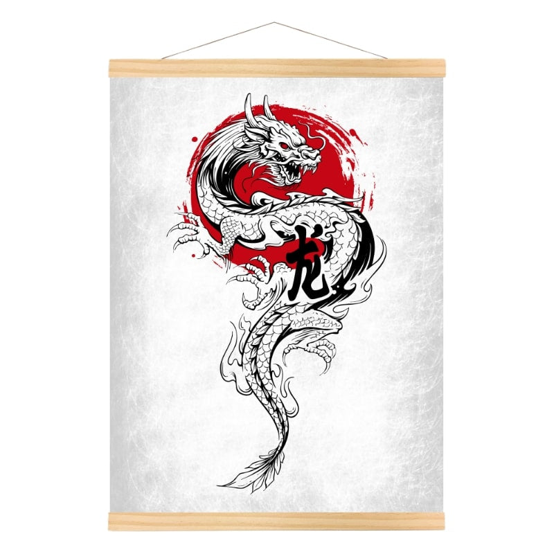 Dragon & Soleil japansk plakat - A3