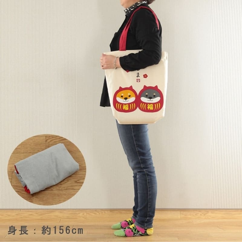 Elfenbenstaske Shiba Daruma