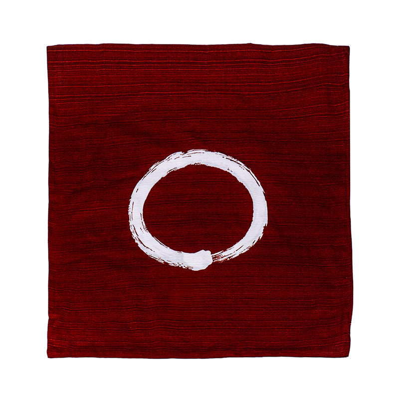 Ensō rødt japansk pudebetræk - 50x50 cm