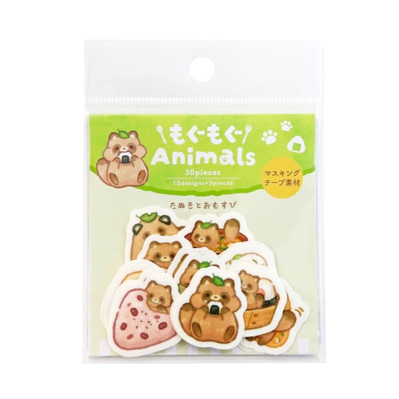 Flake Kawaii Tanuki klistermærker