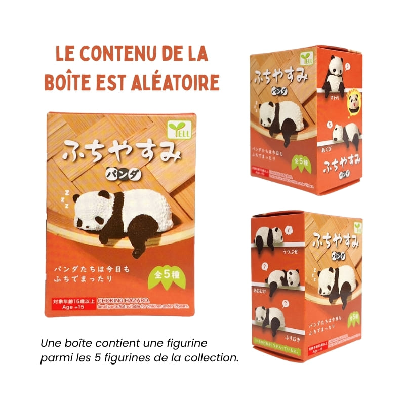 Gachapon sovende panda-figur