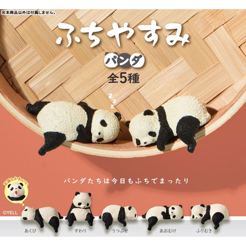 Gachapon sovende panda-figur
