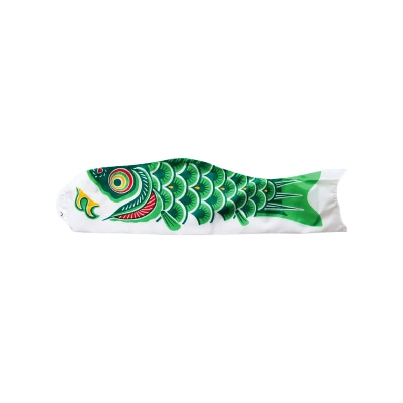 Grøn traditionel japansk koinobori - 60 cm