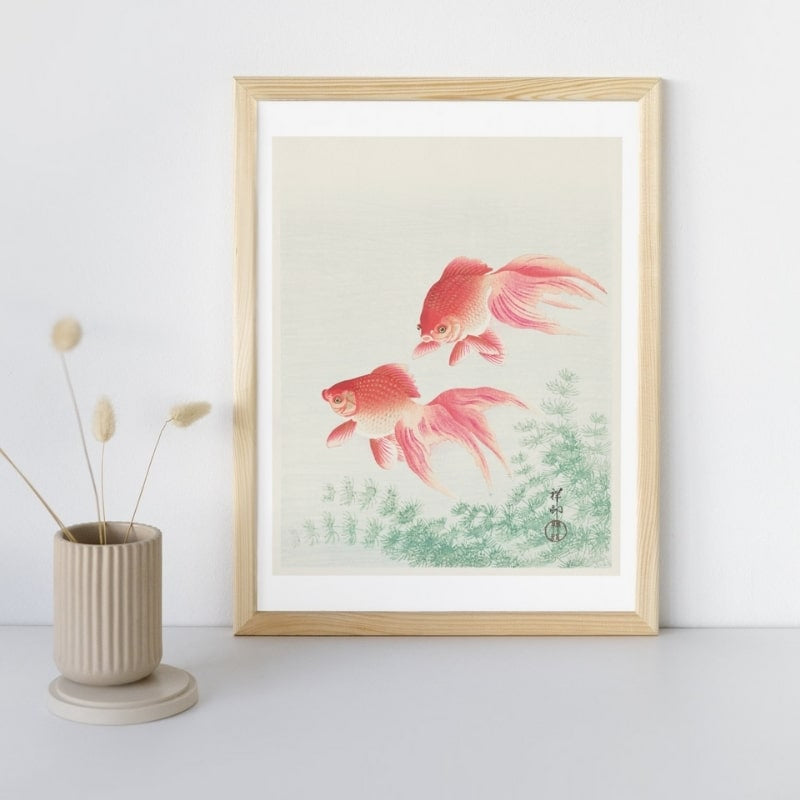 Guldfisk med japansk tryk A3