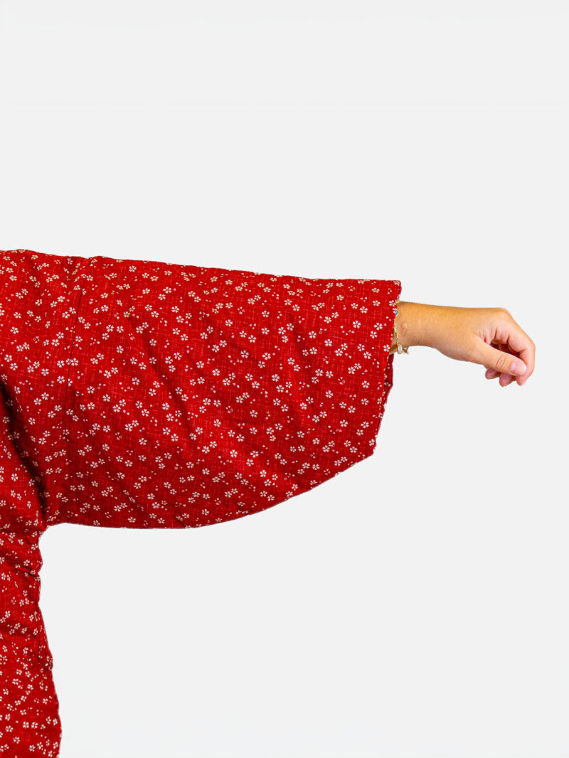 Hanten-jakke Dame – Rød Sakura