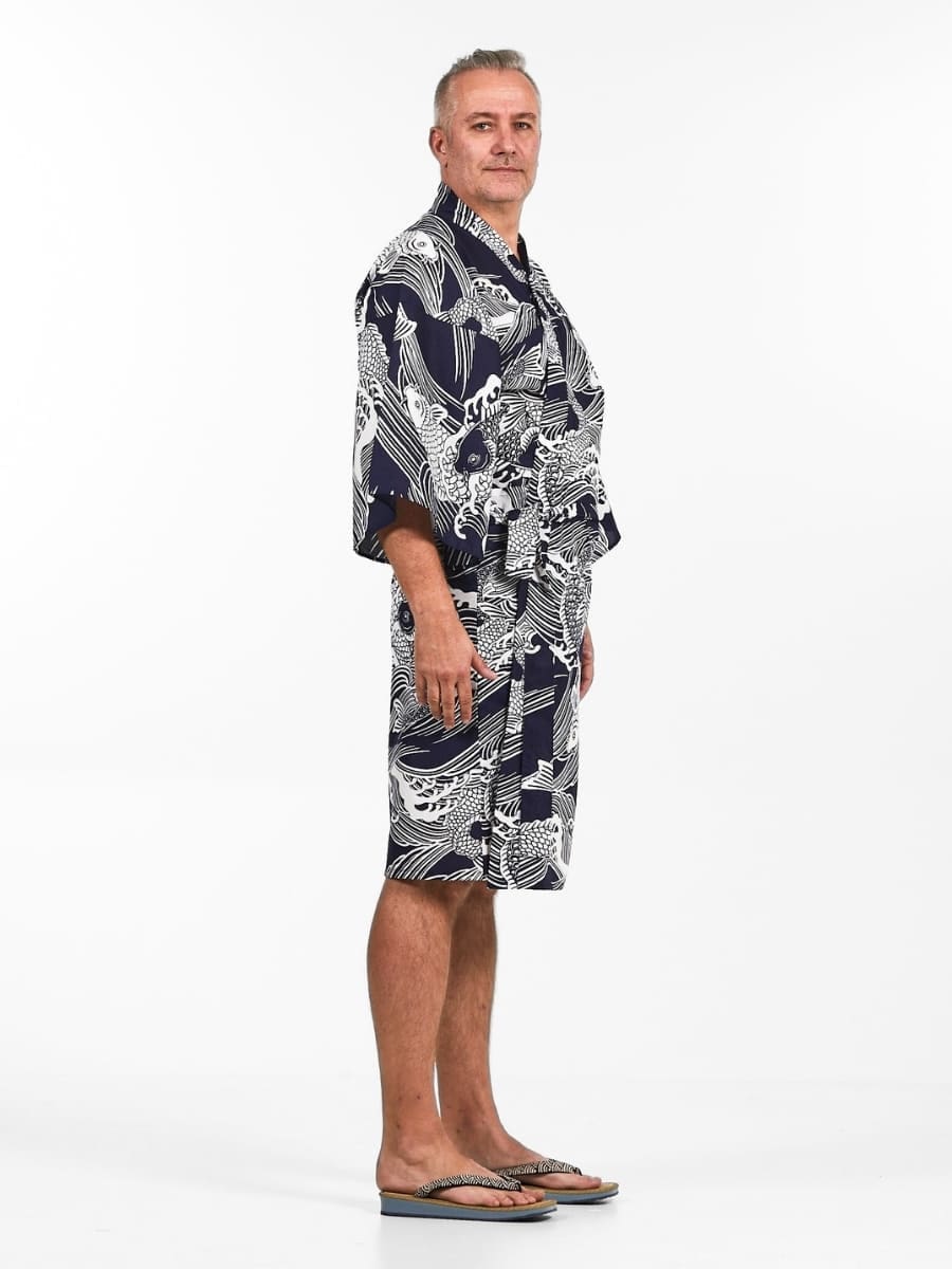 Happi Carp Koi Kimono til mænd Én størrelse