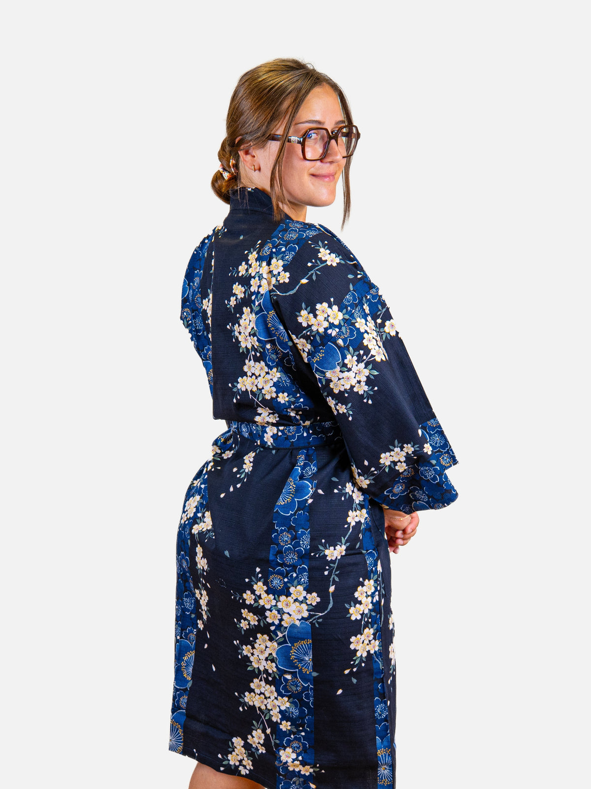 Happi-kimono Dame – Blå Sakura