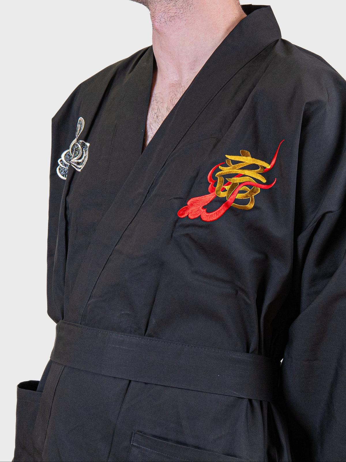 Happi-kimono Herre Oversize – Broderet Drage