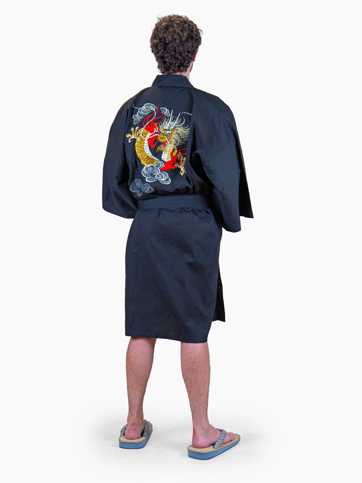 Happi-kimono Herre Oversize – Broderet Drage