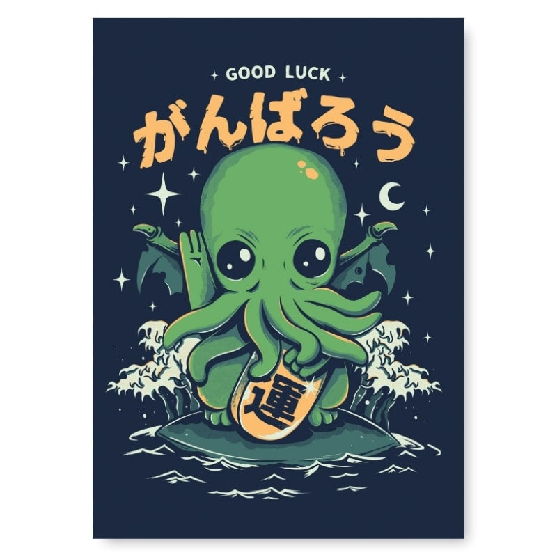Held og lykke japansk plakat A3