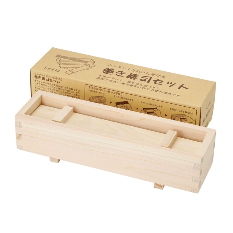 Hinoki sushiform og bambusmåtte