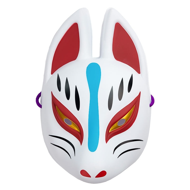 Hvid japansk kitsune-maske