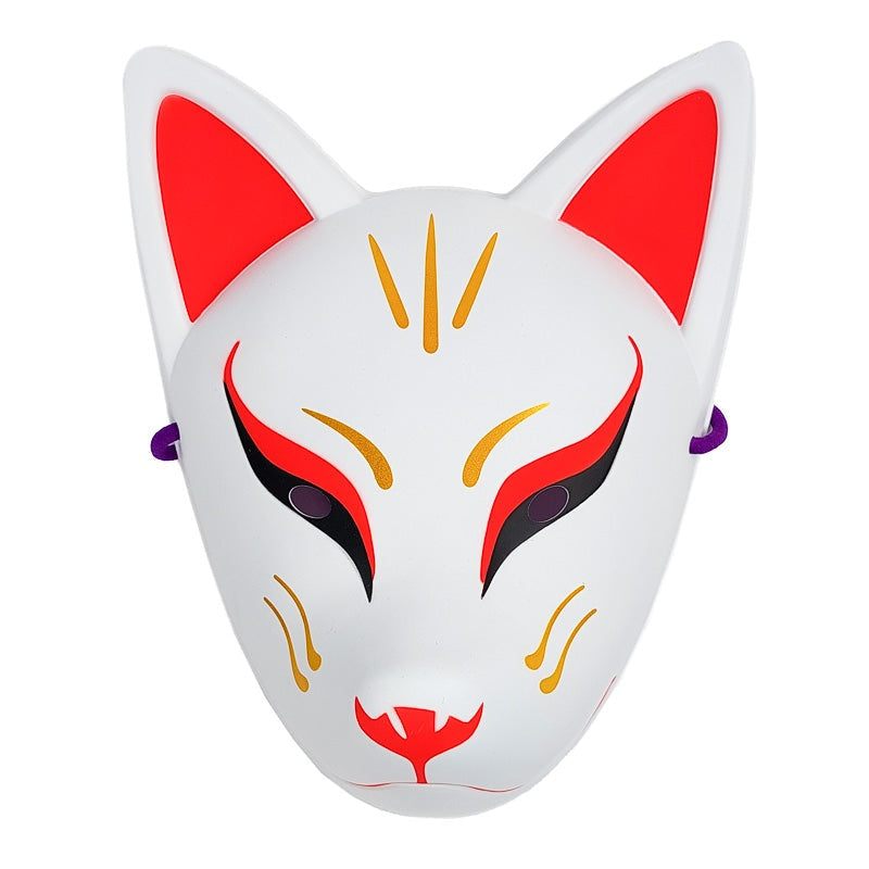 Hvid traditionel japansk rævemaske