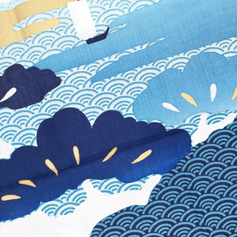 Indigo Fuji japansk tenugui