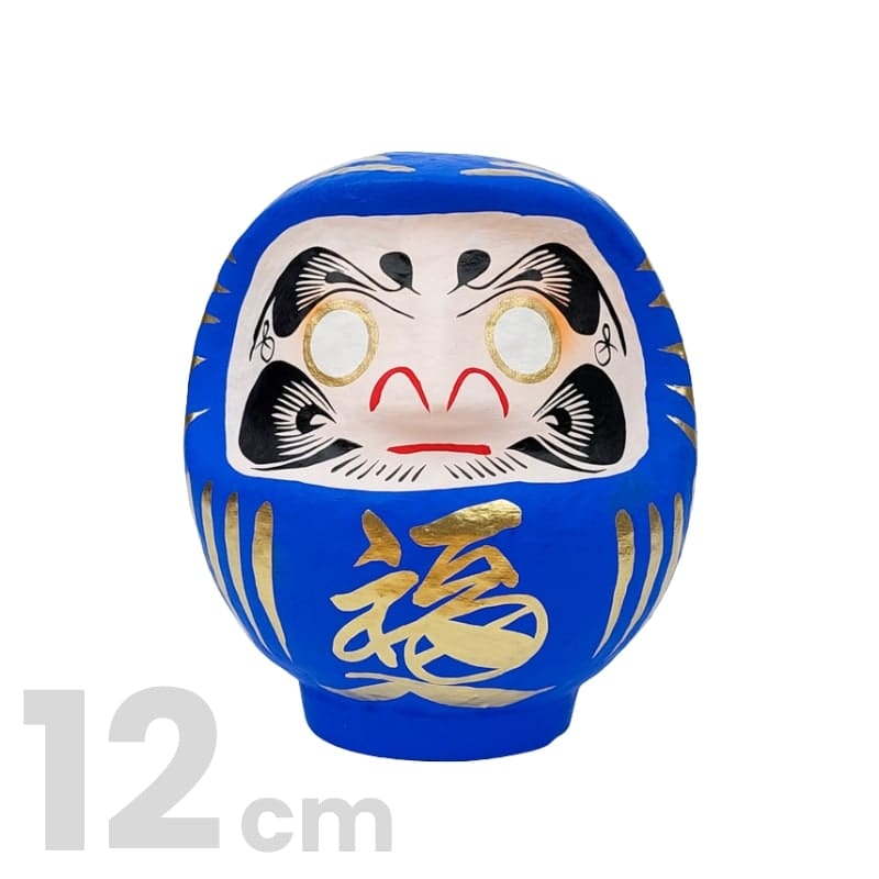 Japansk blå daruma - 9 til 15 cm 12 cm