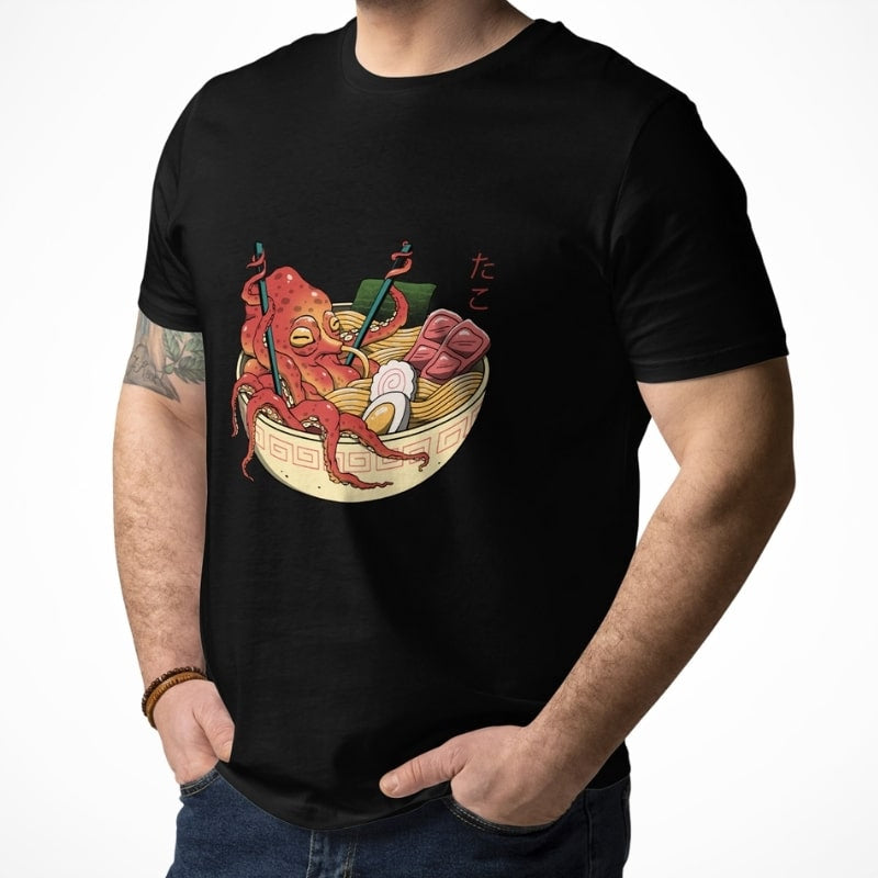 Japansk blæksprutte Ramen T-shirt