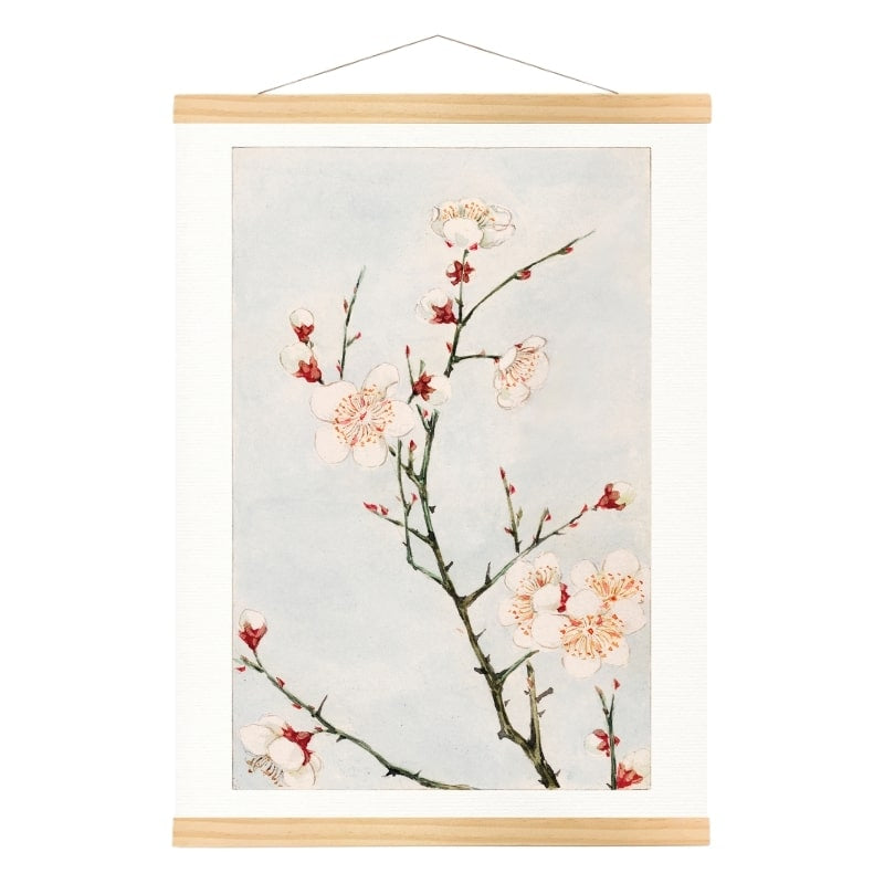 Japansk blomme-blomstertryk A3