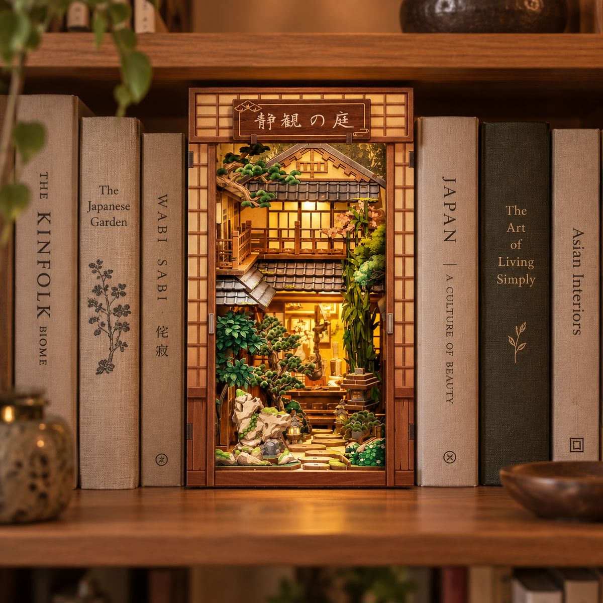 Japansk book nook Serene Courtyard