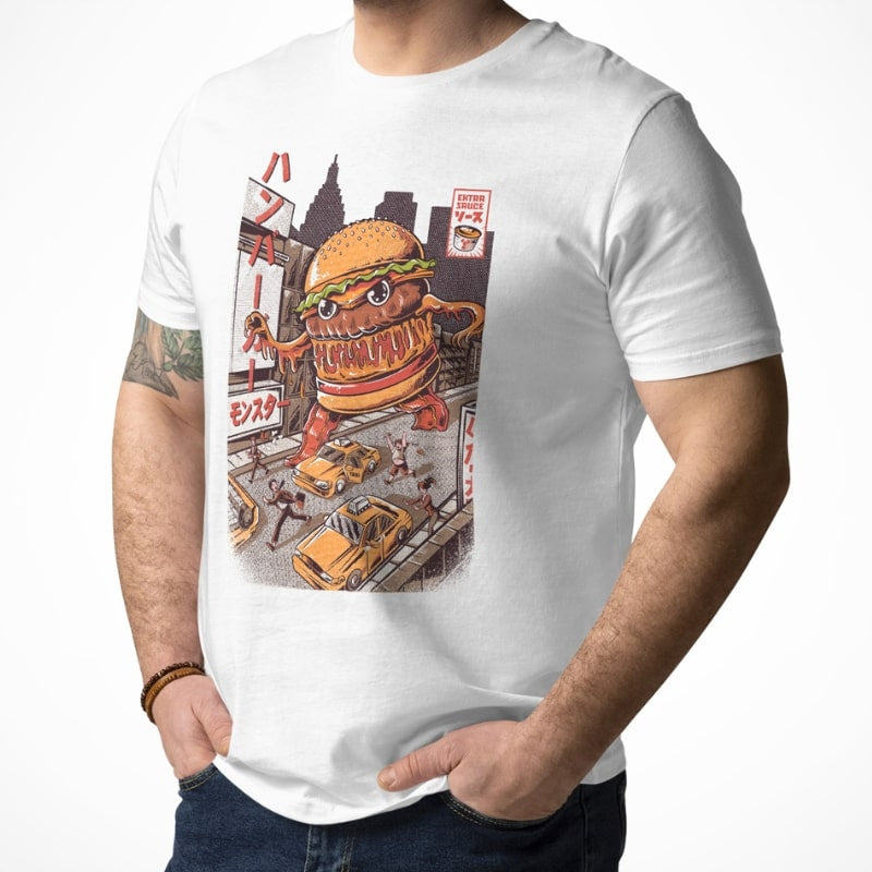 Japansk Burgerzilla T-shirt