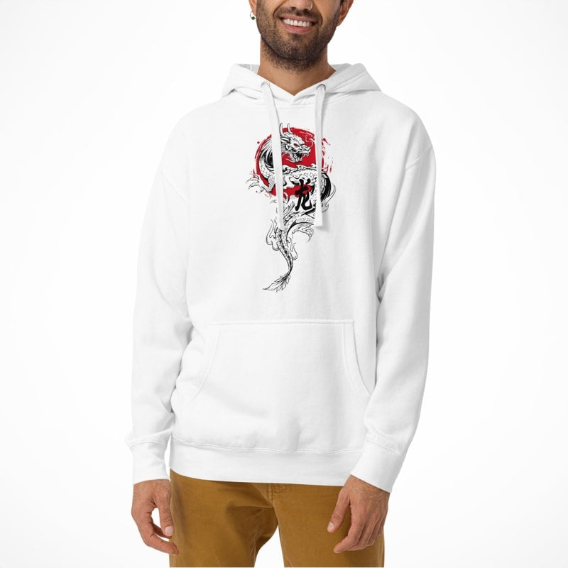 Japansk drage og sol-sweatshirt