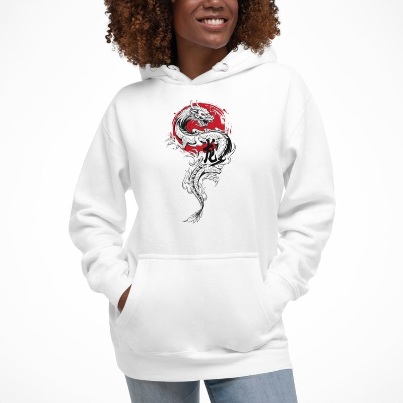 Japansk drage og sol-sweatshirt