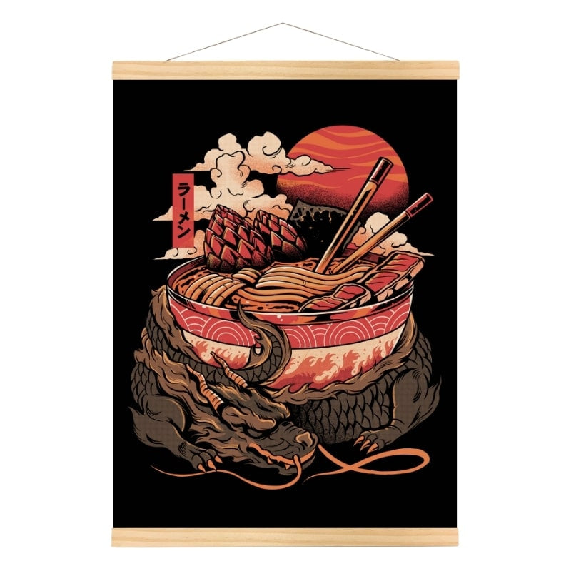 Japansk Dragon Ramen-plakat A3