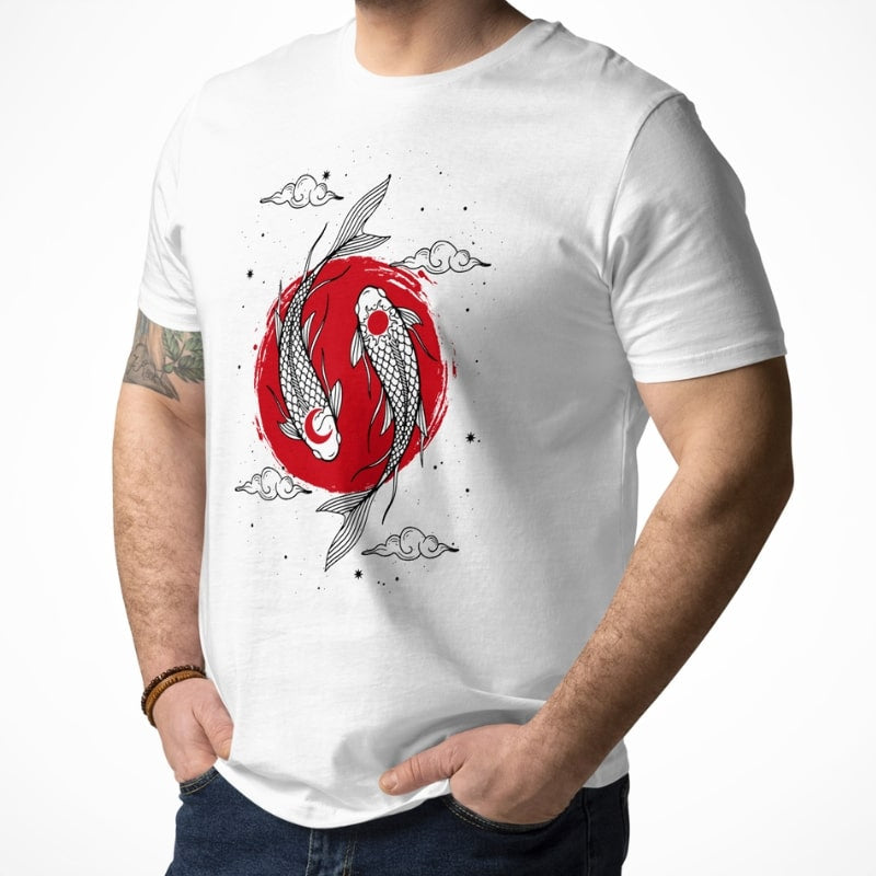 Japansk Duo Koi Carp T-shirt