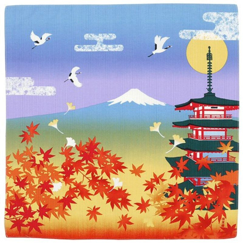 Japansk efterårsfuroshiki - 50x50 cm