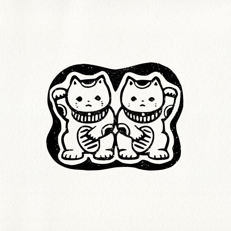 Japansk frimærke Maneki Neko af Tomikohan