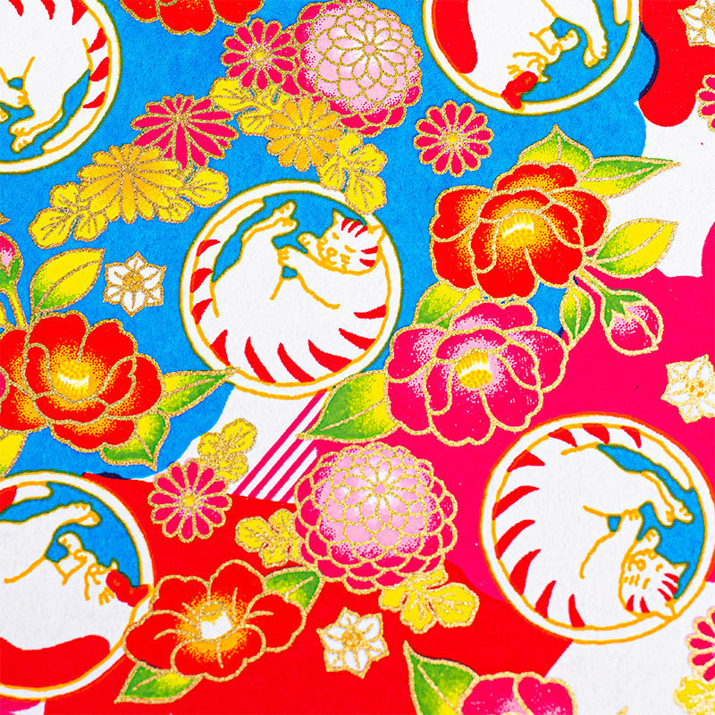 Japansk Goshuin Bog Mino Washi - Neko