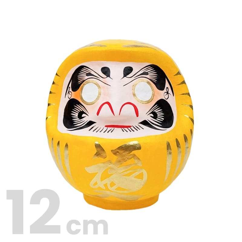 Japansk gul daruma - 9 til 15 cm 12 cm