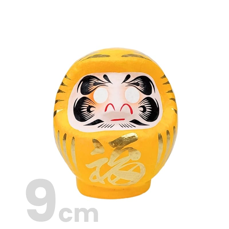 Japansk gul daruma - 9 til 15 cm 9 cm