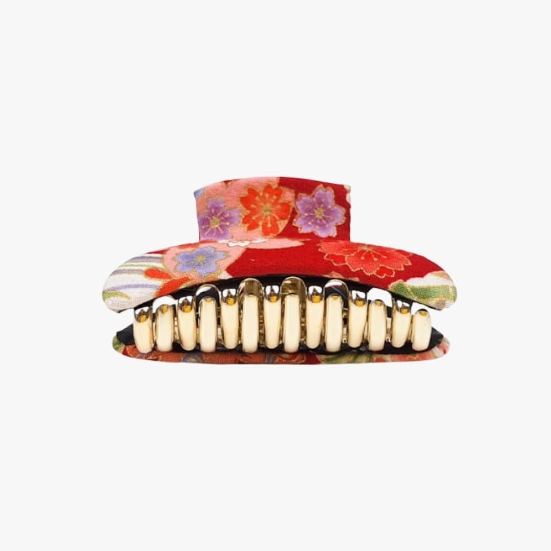 Japansk hårspænde rødt stof