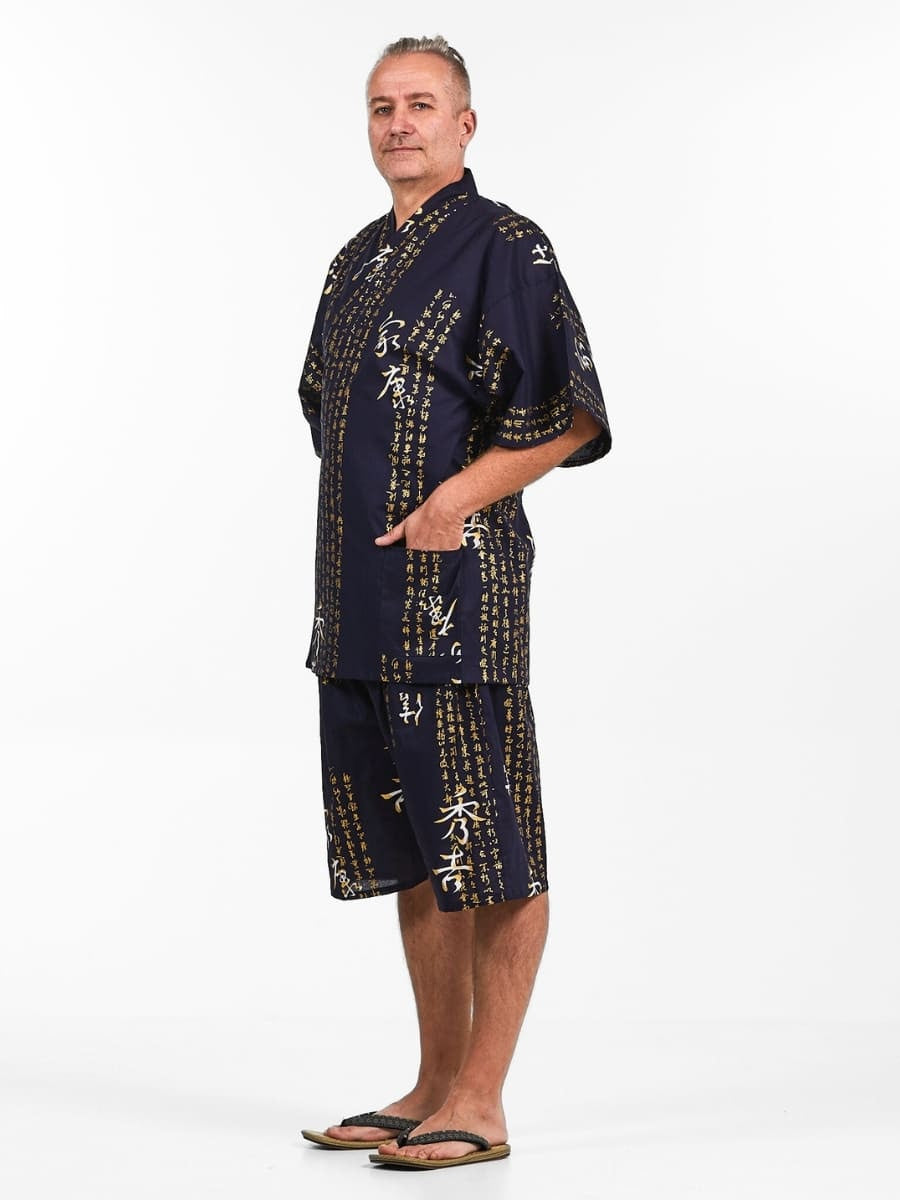 Japansk Jinbei Man Kanji