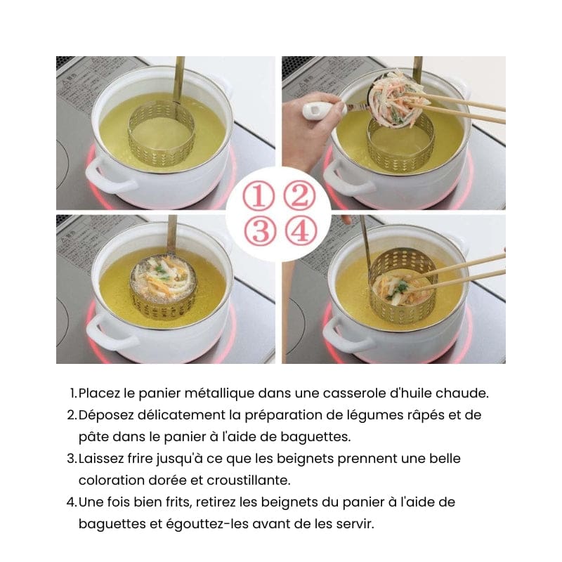 Japansk Kakiage-form i rustfrit stål