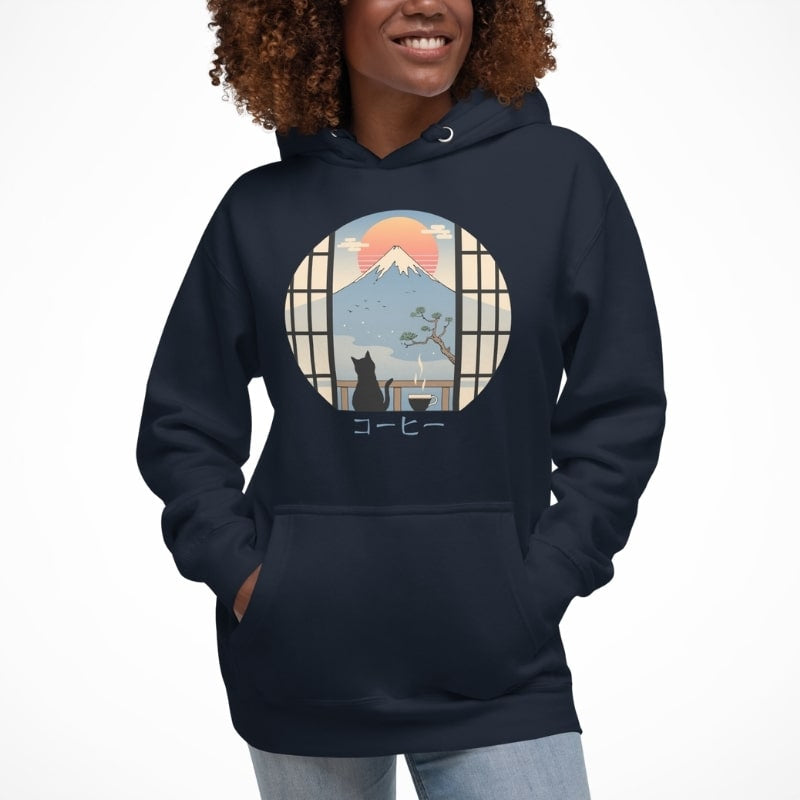 Japansk kat og Fuji-bjerget Sweatshirt