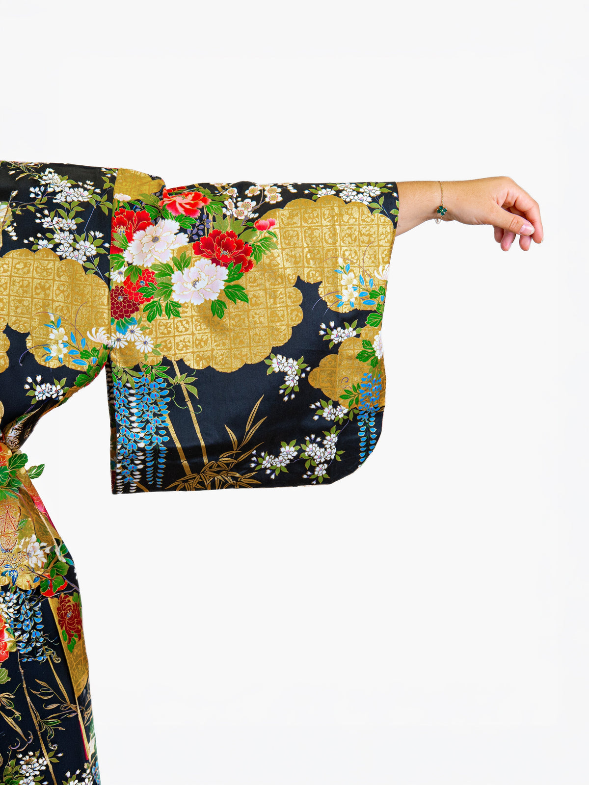 Japansk Kimono Dame – Gylden Botan