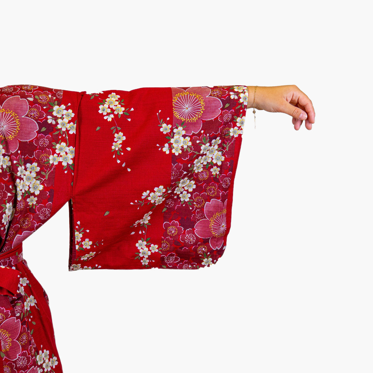 Japansk Kimono Dame – Rød Sakura