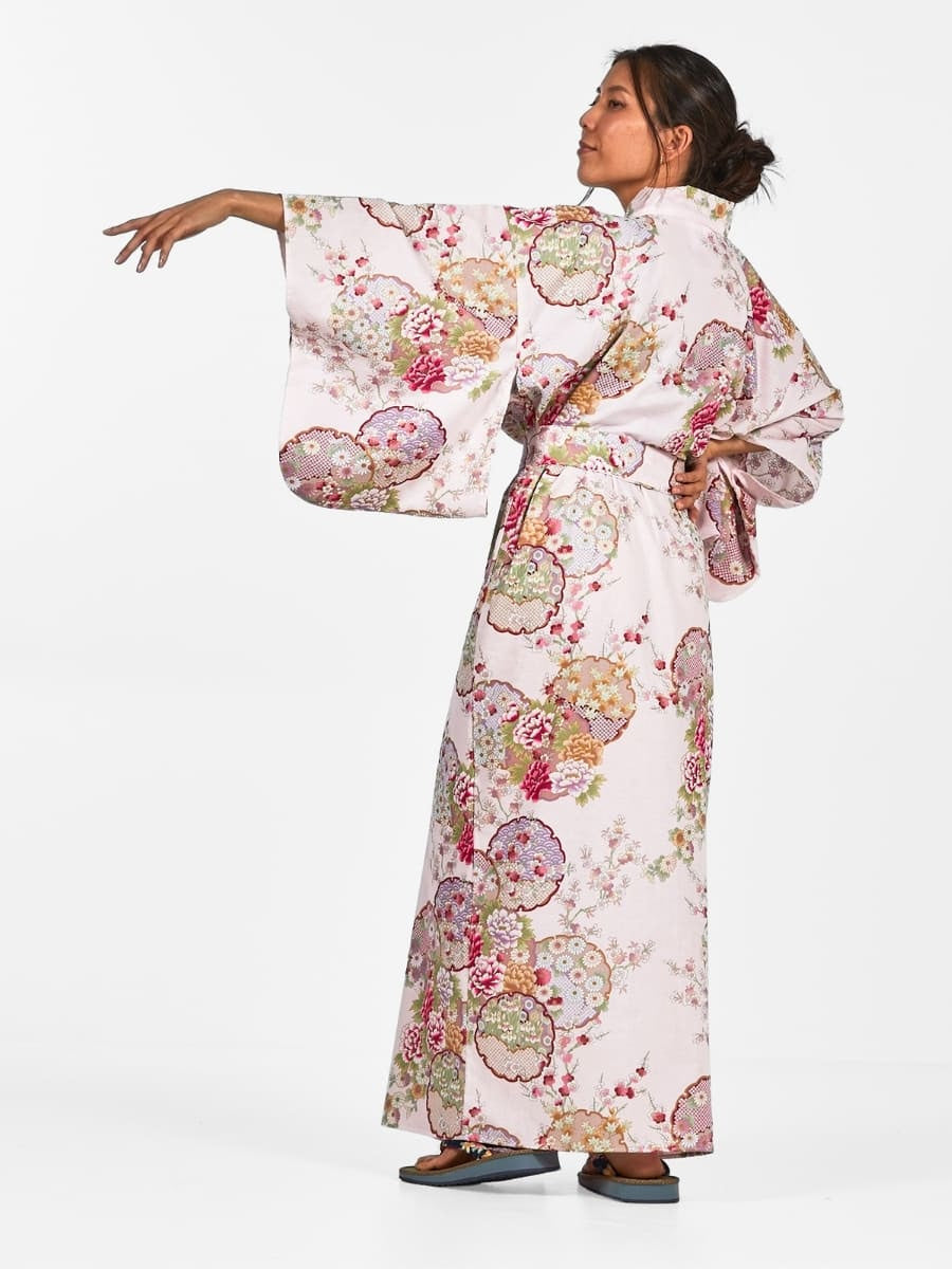 Japansk kimono Maru Mon til kvinder Én størrelse
