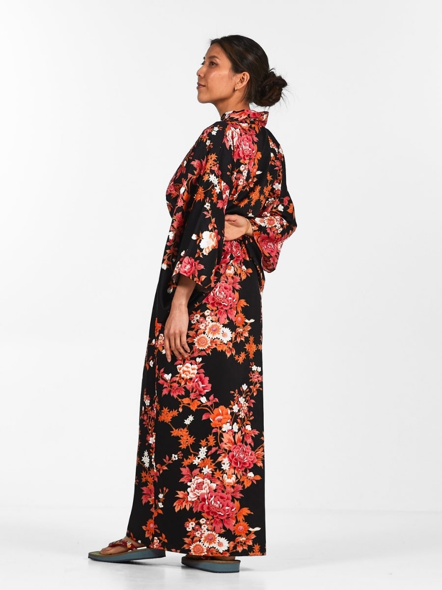Japansk kimono til kvinder Sakura to Botan Én størrelse