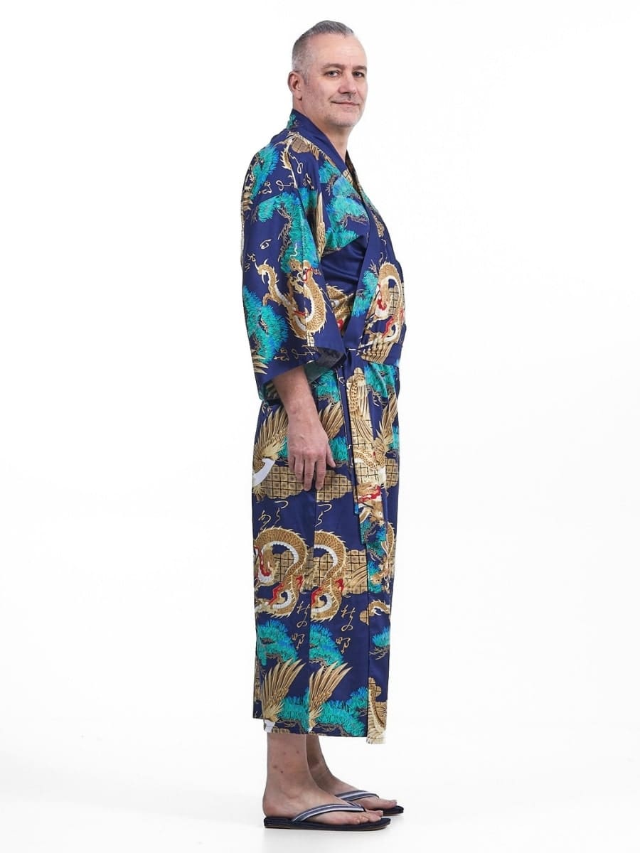 Japansk kimono til mænd Ryū to Washi Én størrelse