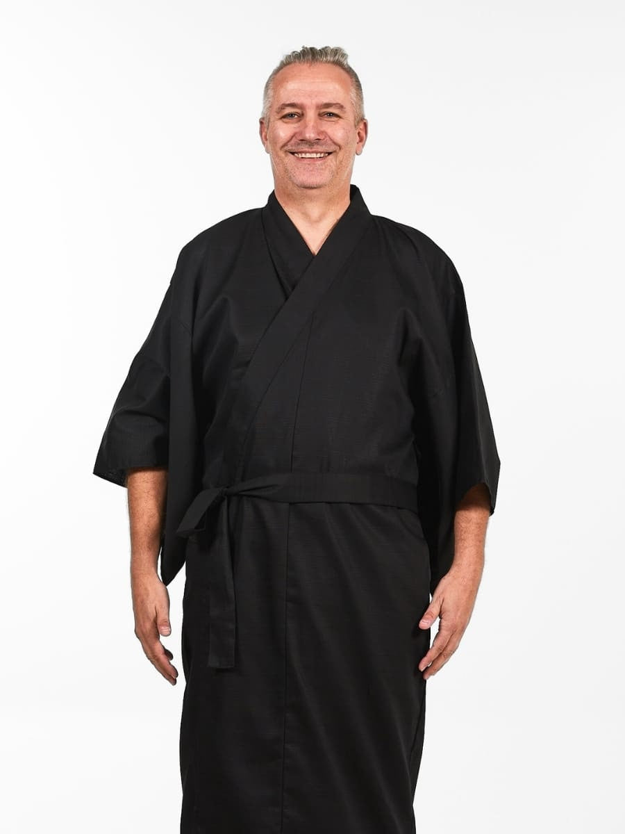 Japansk kimono til mænd Sort Én størrelse