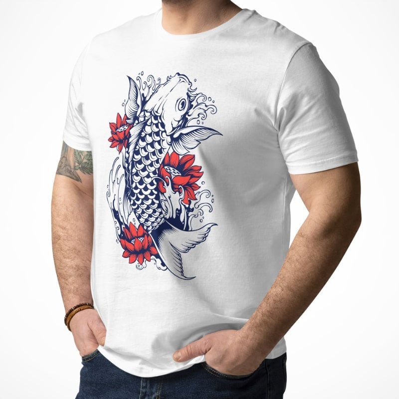 Japansk Koi Karpe T-shirt