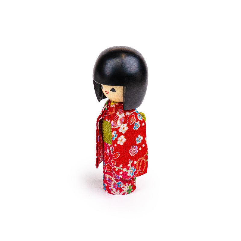 Japansk Kokeshi Dukke - Egao Rosa